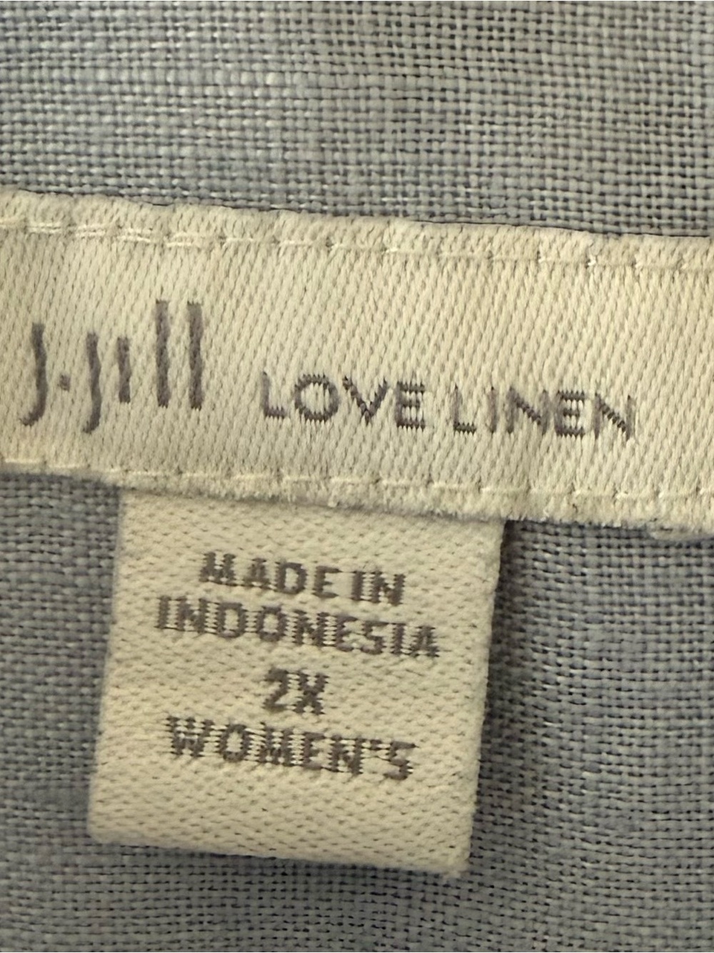 J Jill Linen Light Blue Womens Button-Down Shirt - Picture 3 of 7